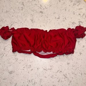 Red Bikini off the shoulder top ❤️